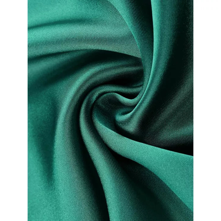 Silk Night Wear in Shade Emerald Green