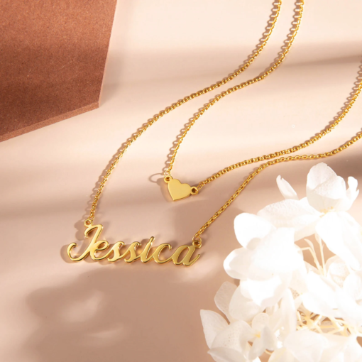 Customize Name Necklace with Heart