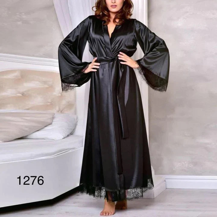 Gown Night Wear in Shade Charcoal